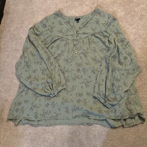 Torrid Plus Size 6x Whimsical Floral Blouse Fairycore Cottagecore Romantic